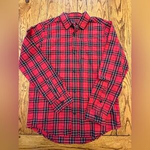 Childrens Place Boys Classic Red Plaid Shirt sz 14